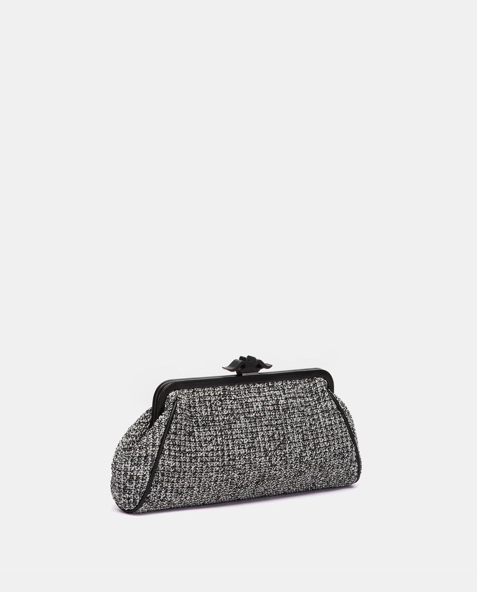Abbacino Clutch de fiesta jaspeado negro Negros