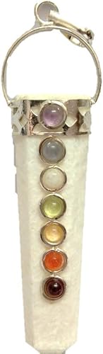 Colgante de chakra plano de escolecita energizado con anillo de 2 pulgadas de grado Jet International aproximadamente, curación espiritual Divina