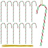 Tamaño - Cada Colgantes candy cane aprox. 15 x 4 cm / 5.9x1.6 pulgadas, adecuado para decoraciones y DIY manualidades.