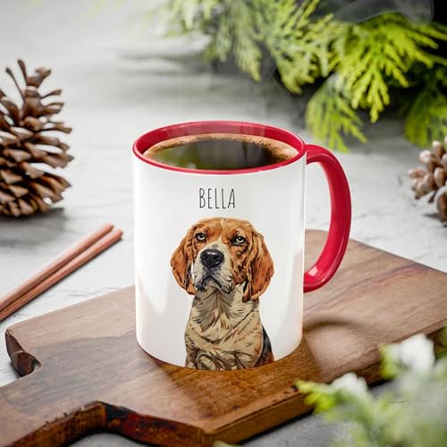 Taza personalizada con retrato de mascota miniatura 2