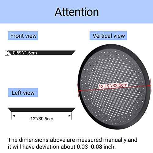 Beasea Pizza Pan With Holes, 13 Inch Pizza Pan Aluminum Alloy Round Vented Pizza Pans Heavy Duty Pizza Crisper Pan Pizza Baking Tray Bakeware For Home Restaurant Kitchen #TOP1