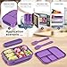 Amathley Lunch Box Kids,Bento Box Adult,Leakproof Lunch Containers for Adults/Kids/Toddler,1200ML-4 Compartments bento Lunch box with Utensil,Microwave & Dishwasher & Freezer Safe (Purple)
