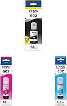 Epson T502 EcoTank Ink Ultra-high Capacity Bottle Black T502120-S T502 EcoTank Ink Ultra-high Capacity Bottle Magenta T502320-S T502 EcoTank Ink Ultra-high Capacity Bottle Cyan