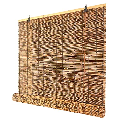 Bamboo Privacy Shades For Balcony Bamboo Blinds For Indoor Windows, Outdoor Reed Curtain Roll Up Waterproof Roman Rattan Shades For Porch Patio, Cordless Custom Sized #TOP20