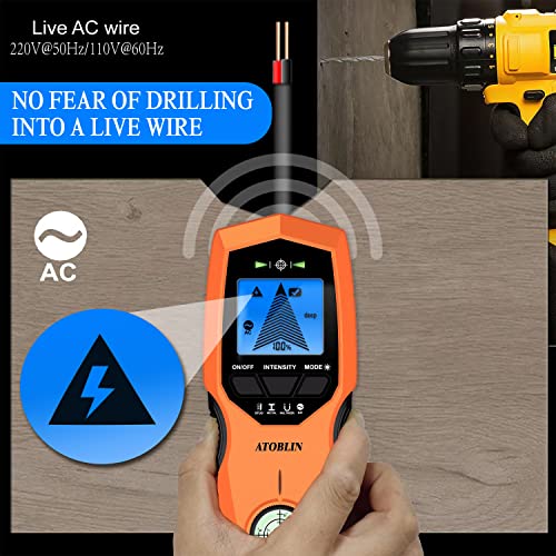 Atoblin Stud Finder Wall Scanner, 7 In 1 Upgraded Electronic Stud Sensor With Magnetic Bubble Level, Digital Lcd Display, Beam Finders Wall Detector For Wood Ac Wire Metal Studs Joist Pipe #TOP4
