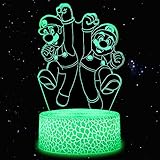 Hatraky 3D Anime Toys Night Light for Kids, 16 Color Change Decor Lamp, Warm White Light for Sleep, Illusion LED Light for Birthday Gifts Christmas Gifts for Boys Girls