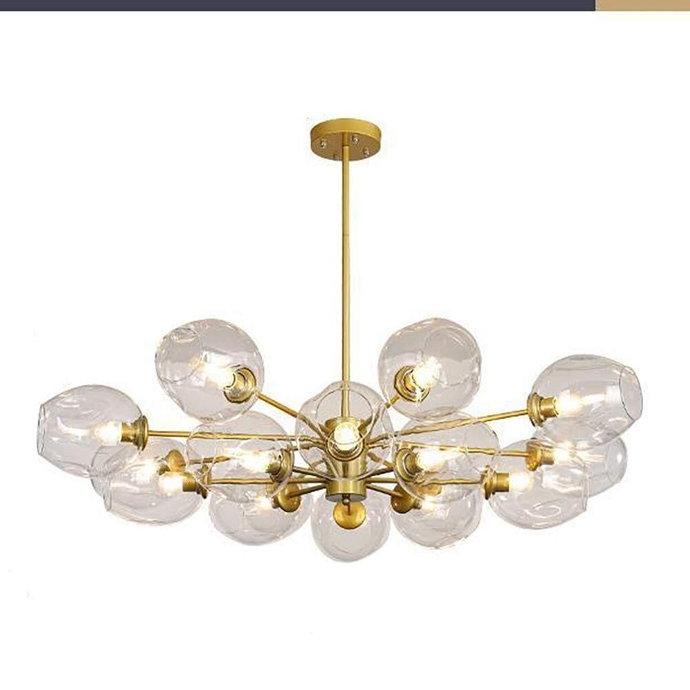 SXECAEPS Modern creative chandelier E27 Starburst Ceiling Light,Handblown Glass Sphere During Lighting,Sputnik Modern Nordic,Mid-Century Branch-Glare Cover 16 Head Decoration (Color