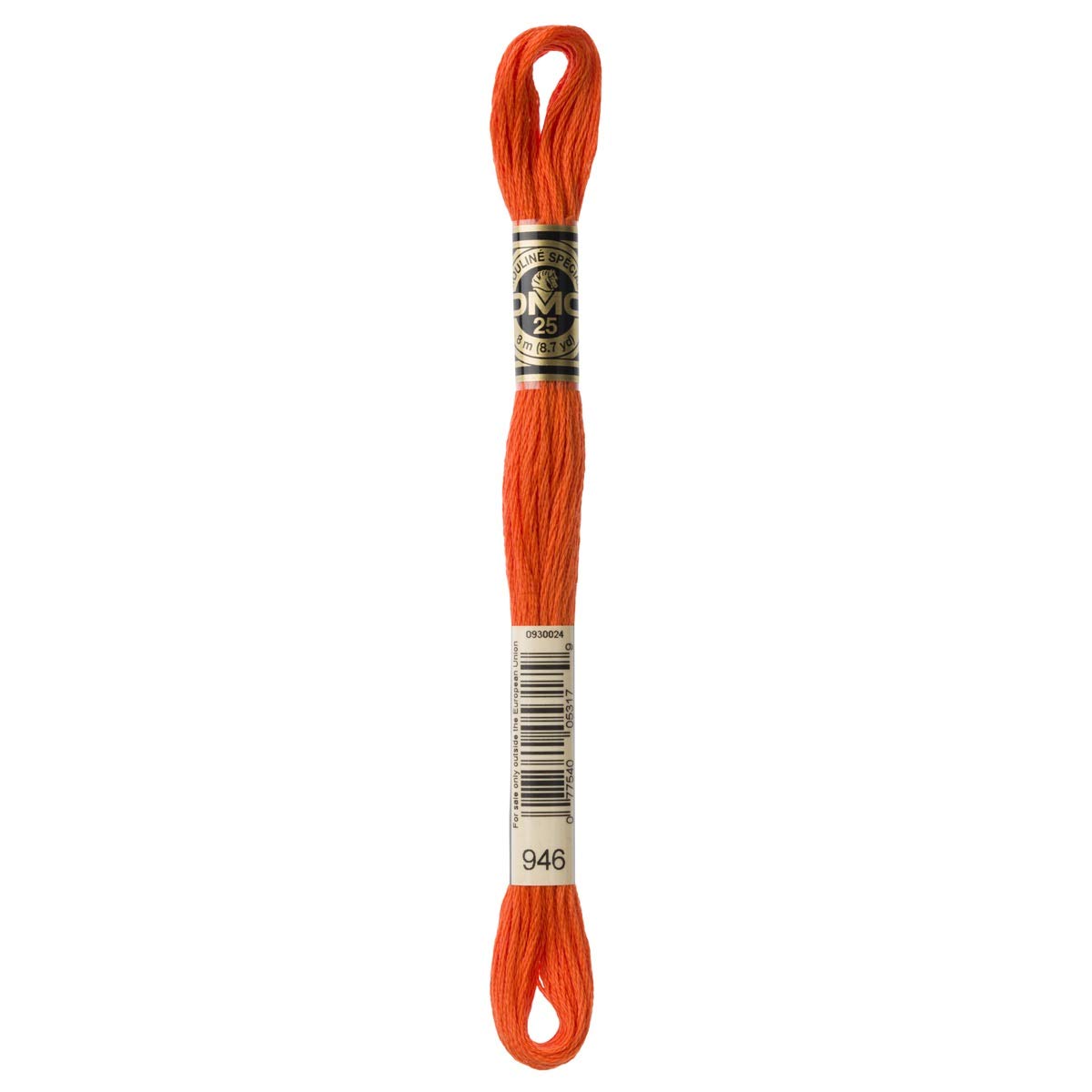 DMC Embroidery Floss Mouline Stranded Cotton Thread for Hand Embroidery and Sewing - Colour No: 946-12 x 8m Skeins โ image 1