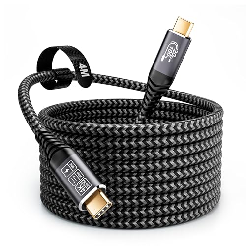 Image of CAKOBLE USB C to USB C Cable 4M, 20Gbps USB C Cable 3.2 Gen2 x 2, 100W 20V /5A USB C Cable Fast Charging, 4K@60Hz Video Transmission for i-Phone, MacBook Pro, Samsung S24 etc