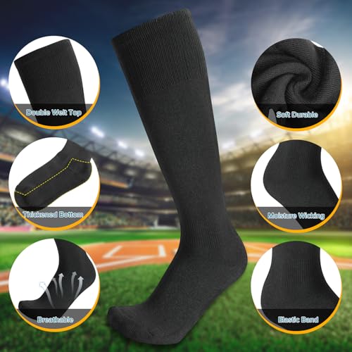 Baseball Socks and Belt Combo for Youth Adult - Softball Sock and Belt for Boys and Grils (2 Pairs of Socks & 1 Belt)2