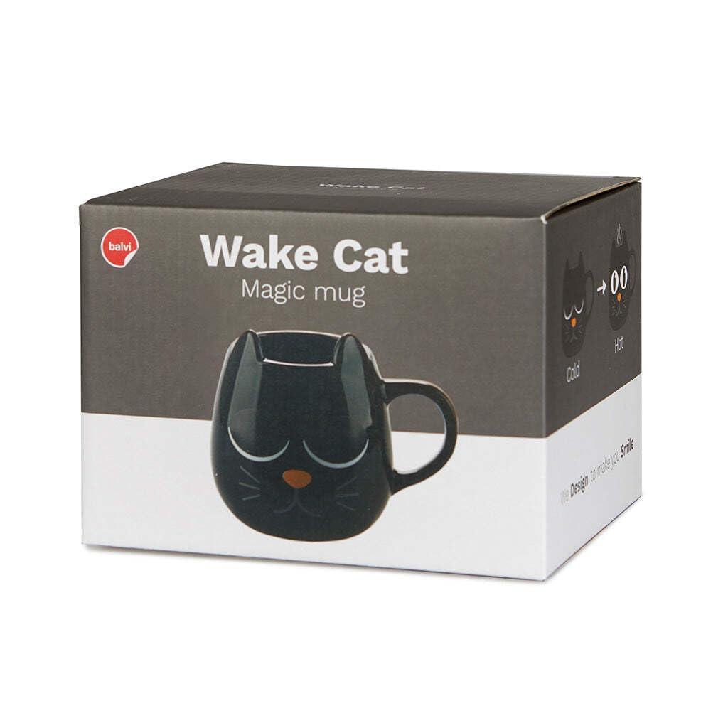 Tazza Termosensibile In Ceramica Con Gatto Nero - 11 OZ, Cambia Colore Con Bevande Calde, Regalo Originale