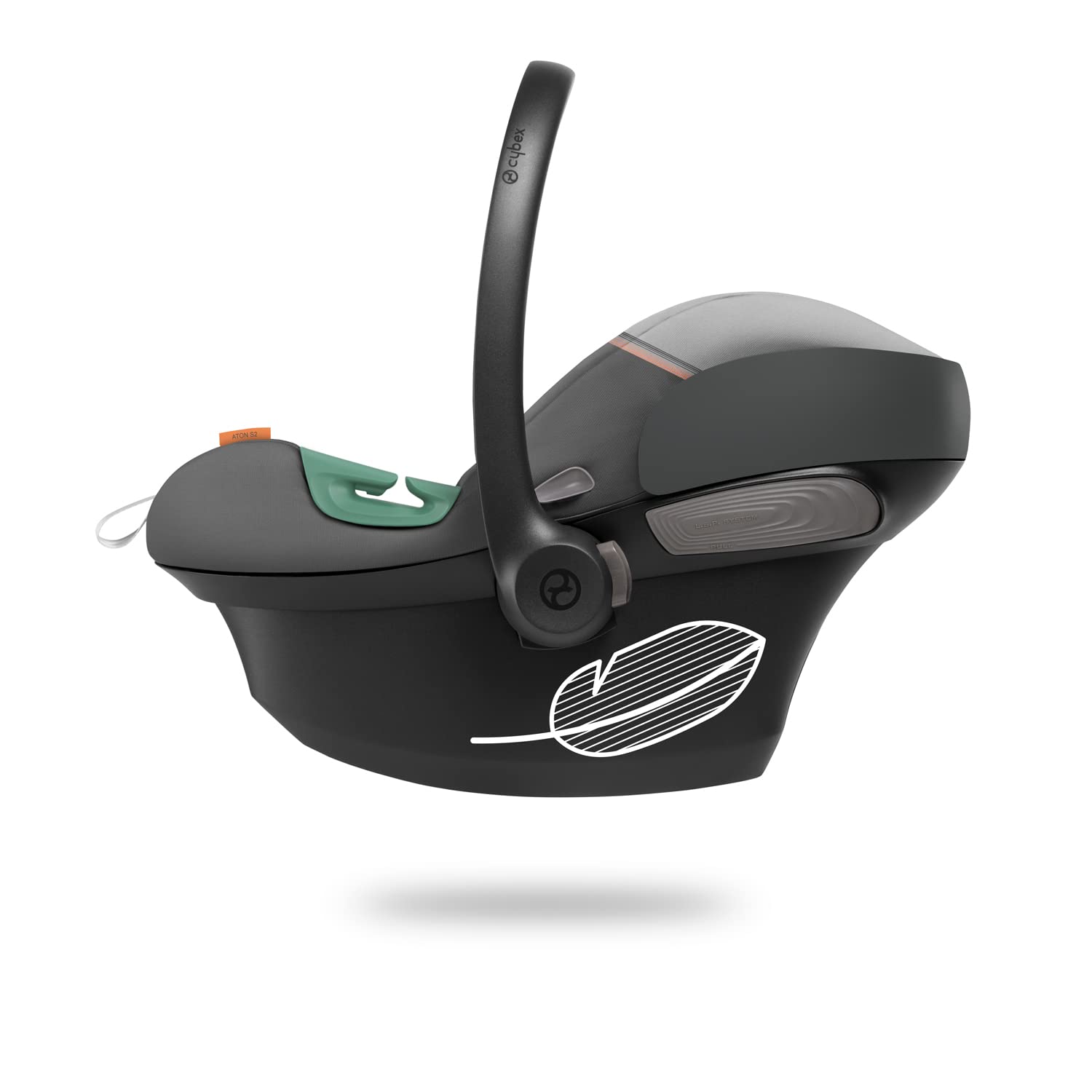 CYBEX Gold Coque Aton S2 i-Size, De la naissance à environ 24 mois, Max. 13 kg, Coussin Réducteur pour Nouveau-né inclus, Compatible SensorSafe, Lava Grey