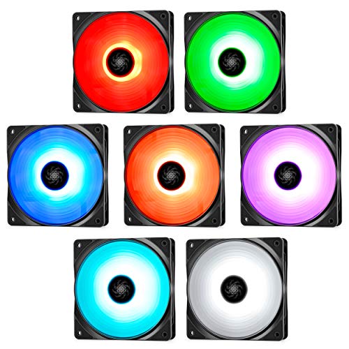 DEEP COOL RF120M 5IN1, Ventola PWM RGB 5x120mm con 2 Ventole, Compatibile con ASUS Aura SYNC, Controllato da Scheda Madre con Connettore RGB 12V a 4 Pin, Senza Controller Cablato