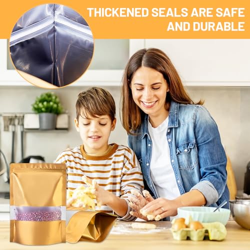 Bolsas selladas con lámina dorada premium de 12x20 cm para negocios 6