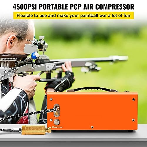NURCIX Portable PCP Air Compressor 12V or 110V-240V, 4500 PSI/300 BAR Pressure Pointer Auto-Stop PCP Air Rifle Compressor, 30 MPa High-Pressure Air Compressor Pump Airgun Paintball Fighting Diving - Image 3