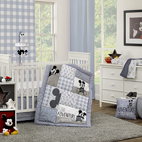 Nojo 3063357R Disney Mickey Mouse - Call Me Mickey White And Blue Super Soft Changing Pad Cover thumb #2