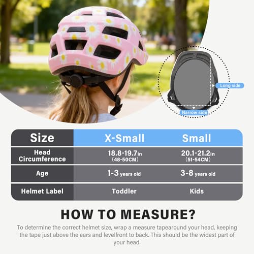 Image of Toddler Kids Bike Helmet, Adjustable Infant Baby Bicycle Helmet for Age 1-3-5-8 Years Child Boys Girls, Multi-Sport Scooter Skateboard, 2 Sizes