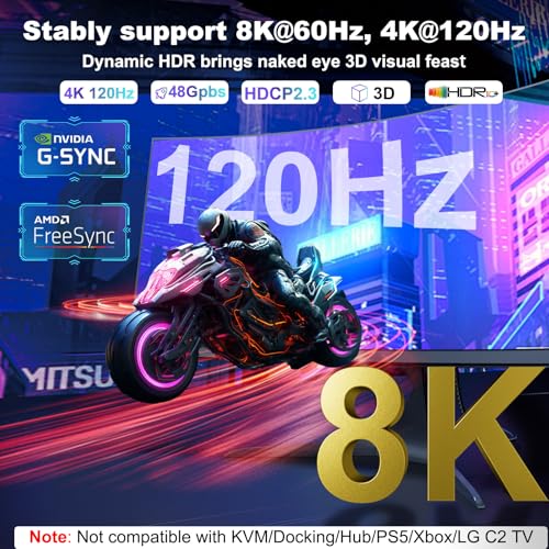 Adaptador DisplayPort a HDMI 8K 60Hz Uni-Direccional miniatura 3
