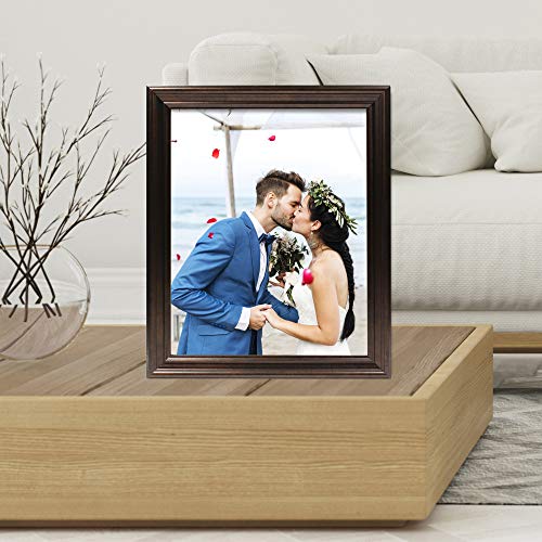 Image of Lawrence Frames 535580 Bronze 8x10 Classic Detailed Oil Rubbed Picture Frame