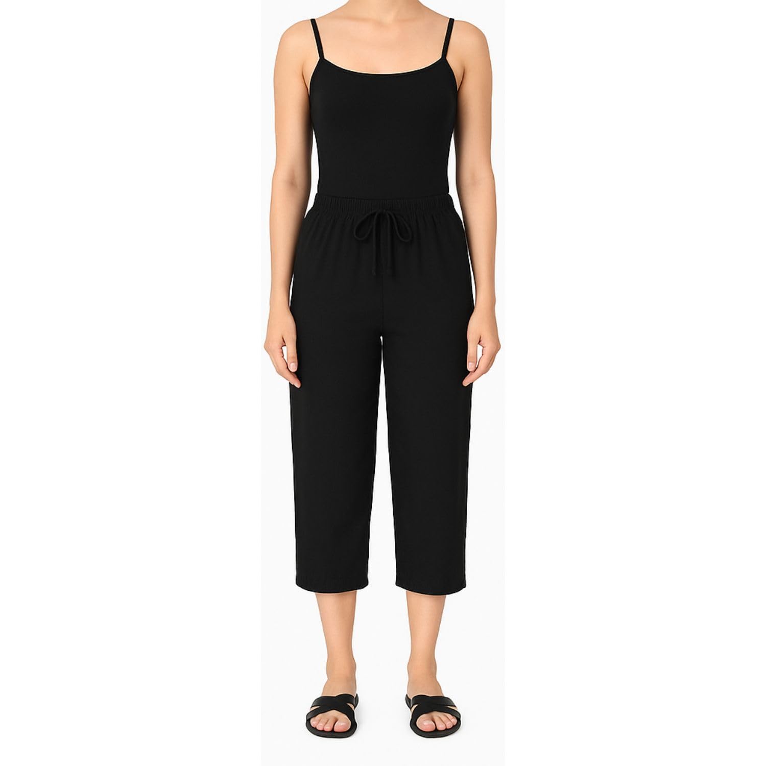 Womens Loosefit Capri Black Single Pack-image-12