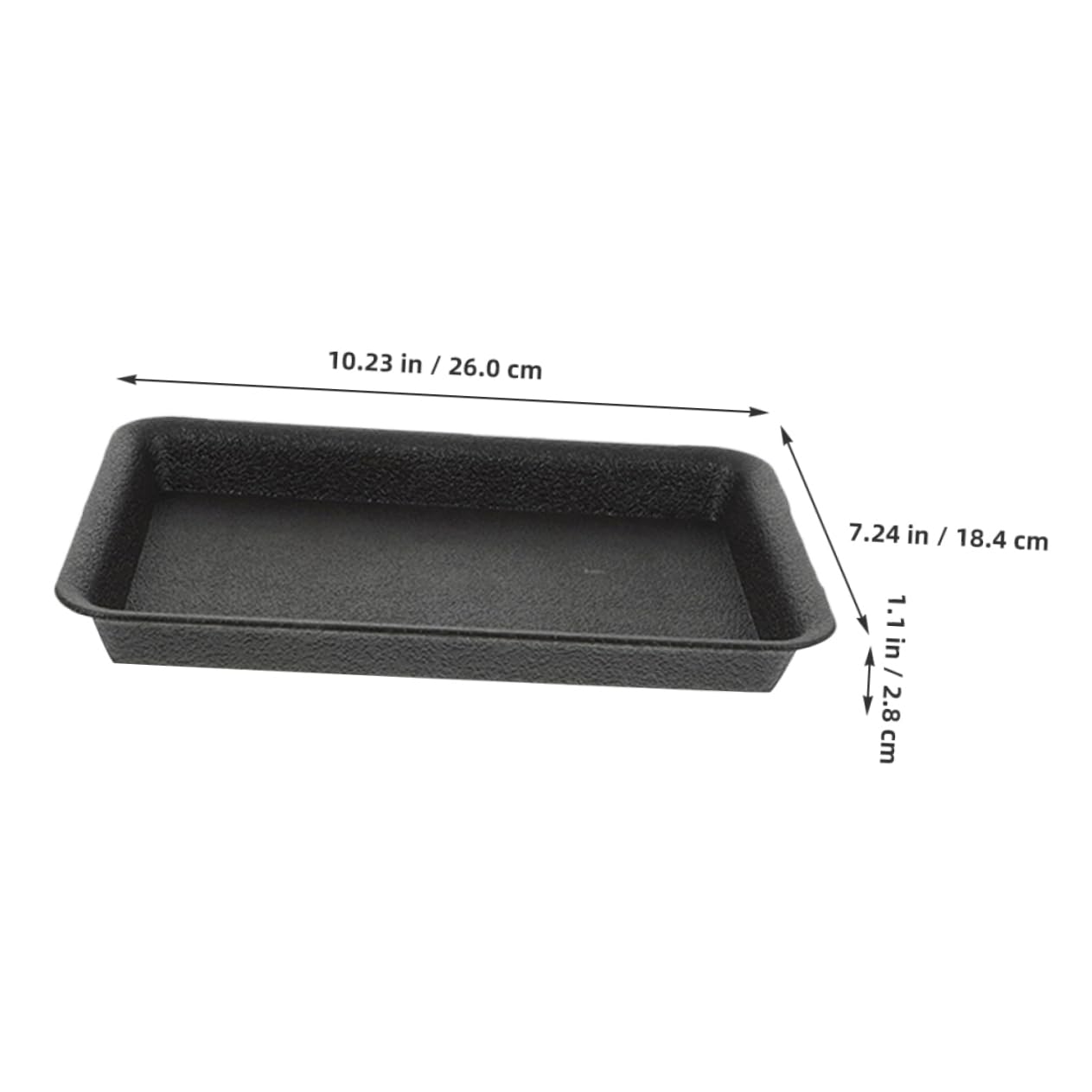 YARNOW Set 8 Pezzi Sottovasi Rettangolari per Piante e Bonsai in Plastica Nera Riutilizzabile Resistente per Uso Interno ed Esterno