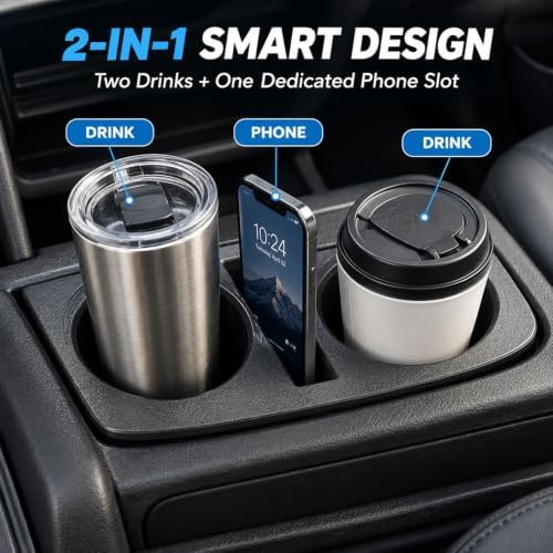 Cup Holder Insert with Phone Slot for 4Runner 2003-2009,Dual Drink Mount — 사진 2