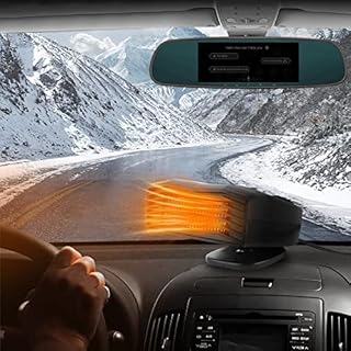 Globalstore 12V Car Heater, Portable Car Heater That Plugs Into Cigarette Lighter, 150w 12 Volt Heater Heating & Cooling Windshield Defogger and Defroster, 3 Seconds Fast Heating