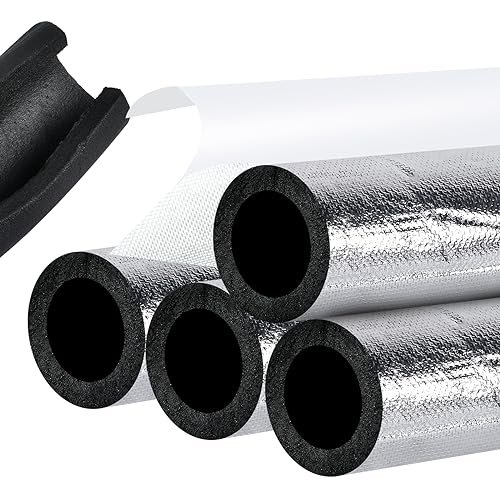 Worldity 4 Pack 2 Inch Pipe Insulation for Copper Pipe AC Line 20mm Thick