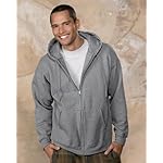 Hanes Men's Ultimate Full-Zip Hoodie, Men's Hooded Fleece Sweatshirt with Zipper - Image 2