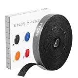 マジックテープ 結束バンド 【6m・採寸対応】 ケーブル 結束 バンド コード 配線 まとめる YITOMU (黒, 6m)