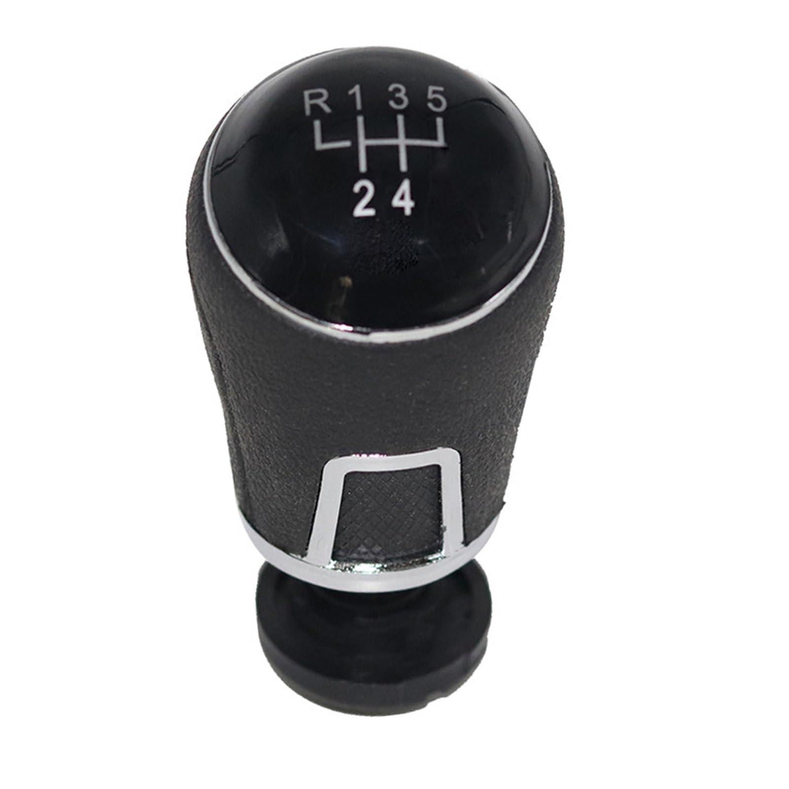Wphlyz 5 Speed Gear Knob Head Change Lever Knob For Vw For Tiguan For 5N 2007-2016 Car Manual 5/6 Speed Gear Shift Knob With Black Boot Cover Gaitor Collar(5 Speed Gear Knob)