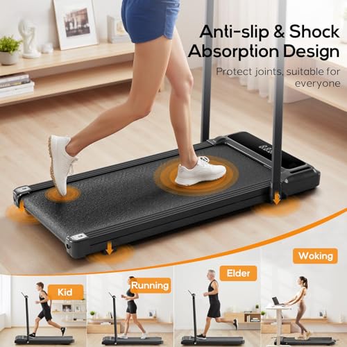 NEWBULIG Walking Pad Under Desk Treadmill, Portable Compact Electric Walking Treadmill with Remote Control for Home Office, Quiet Fitness Machine - Image 5