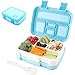 Produktbild Brotdose Kinder mit Fächern,Auslaufsichere Bento Box für für Jungen und Mädchen, 5 Fächern Lunch Box für Mikrowellengeeignet,Die Jausenbox für unterwegs (blau)