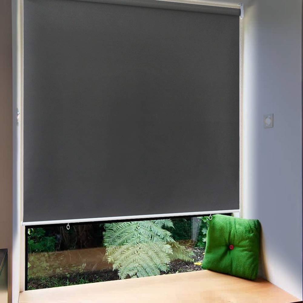 HENGMEI Persiana Enrollable para Exteriores toldo Vertical para balcón terraza 100 x 240 cm, Antracita