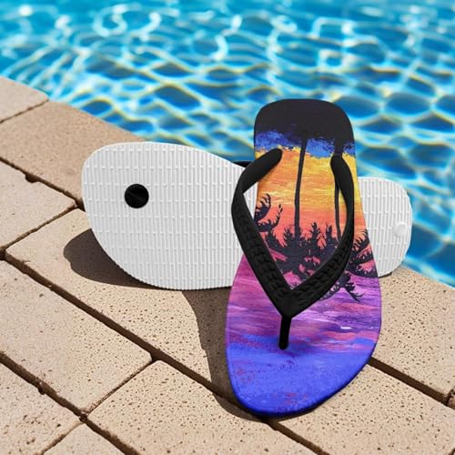 Boy Girls' Sandals Open Toe Slip On Summer Holiday Hawaiian Print Boys Thong Flip Flops3