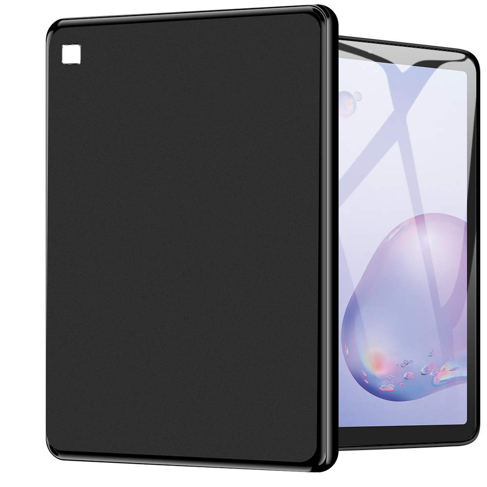 TopACE for Samsung Galaxy Tab A 8.4" 2020 Case, Ultra Thin Soft TPU Case [Raised Lips][Scratch Resistant& Anti Slip Grippy][Film Friendly] Shockproof Slim Lightweight Back Cover(Black)