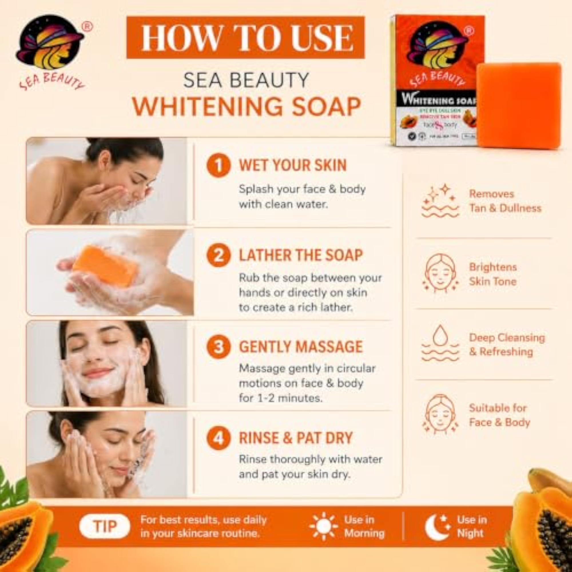 Whitening Soap 125g for Brightening Skin