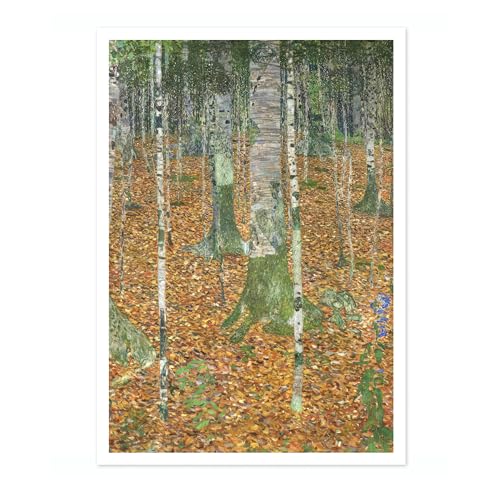 Affiche Gustav Klimt Forêt de Bouleaux poster art contemporain pour salon