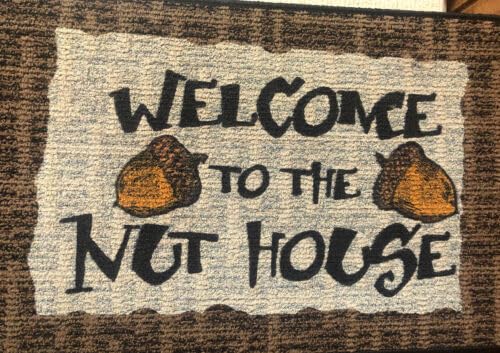 Welcome to The Nut House Doormat 36X24 Inch Machine Washable Rug Decorative Doormat Indoor/Outdoor Doormat