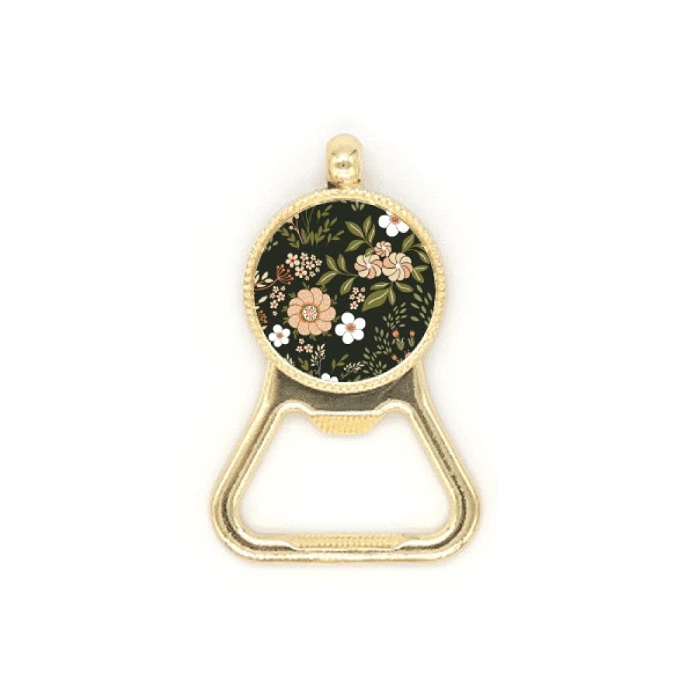 Porte-clés décapsuleur acier inoxydable fleur blanche discret