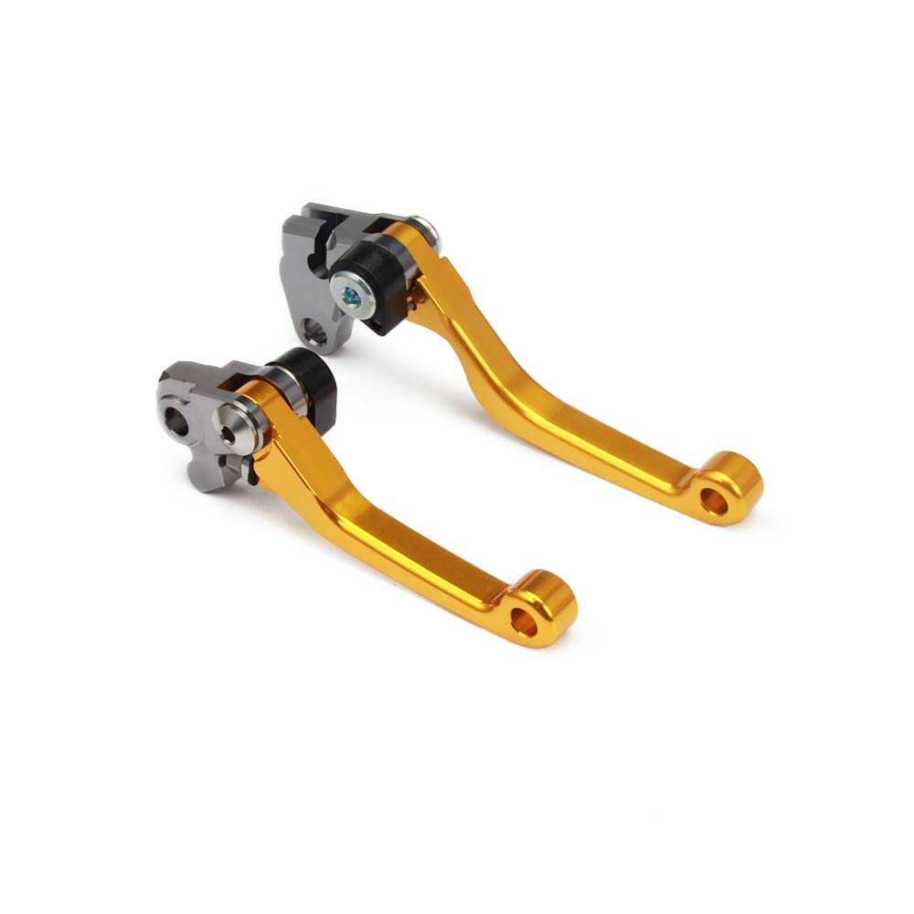 Levier de Frein et Embrayage Moto Pliants Aluminium pour RM85 RM125 RM250 | Leviers pliants en aluminium, commande frein et embrayage, usage motocross, appui stable, pour RM85 RM125 RM250 YZ80 YZ85