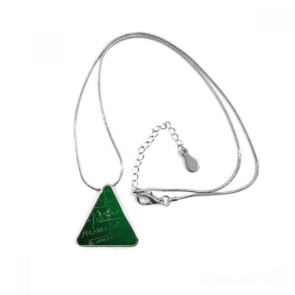 Collier formule mathématique et pendentif triangle science avec sa chaîne assortie - 3