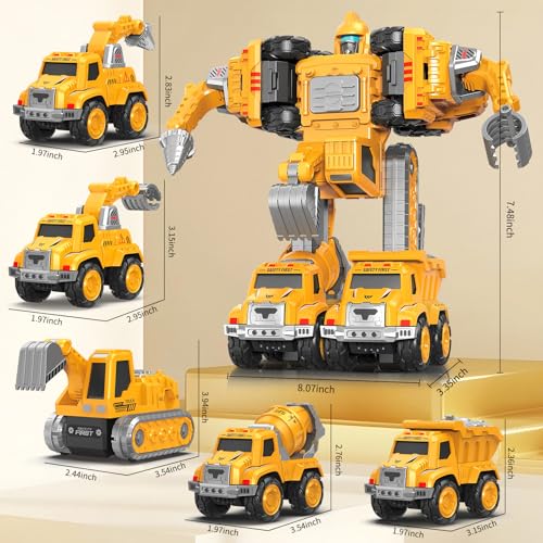 5-in-1 Detachable Construction Vehicles Set - image 5