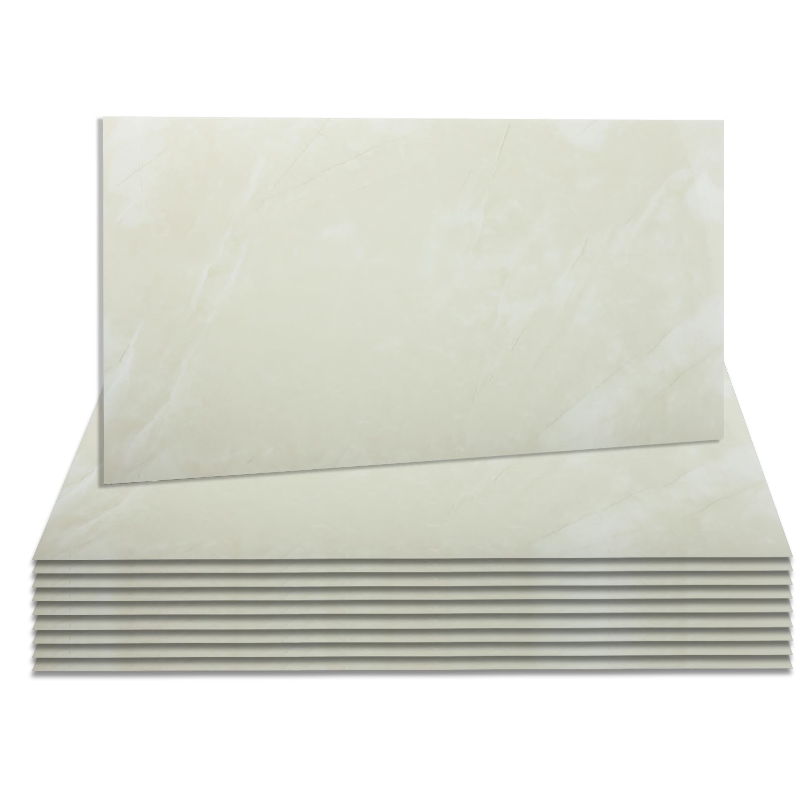 Takezuaa Marble Self Adhesive Wall Tile Stickers for Bathroom,30Pcs 30cmx60cm Yellow Stick on Tiles for Kitchen Walls,2mm Thicken PET Peel and Stick Waterproof