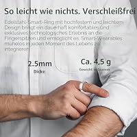 findtime Smart Ring Android IOS Smartringe für Herren Damen Schlaftracker Pulsmesser Schrittzähler Fitness Ring Tracker Smartring Fitnessring Fitnesstracker Herzfrequenz Sport Schwarz Gold Silber – Ansicht 9