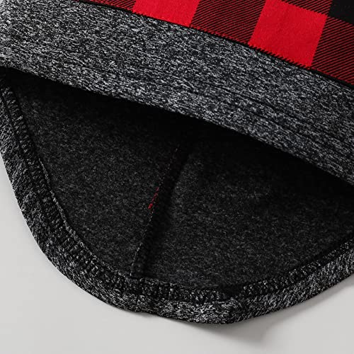 Toddler Infant Baby Boy Clothes Outfit Plaid Fall Winter Clothes Long Sleeve Hoodie Tops Sweatshirt Pants Outfit Set4