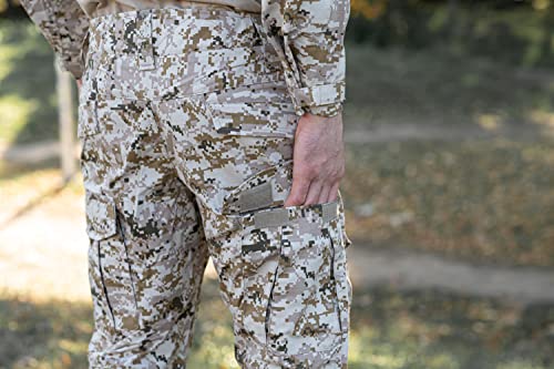 Camouflage Suit With Knee Pads For Men Tactical Set Hunting Uniform Paintball Fishing (X-Large) #TOP5