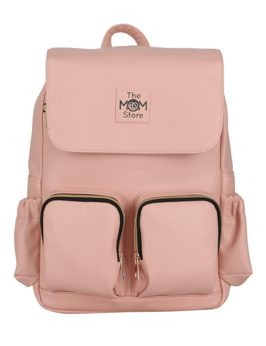the mom store Diaper Bag | For Travelling Mothers | High-Density PU Material | Waterproof Lining | Multiple Pockets | Tin Foiled Lined Pockets | Maximum Volume-picture-17