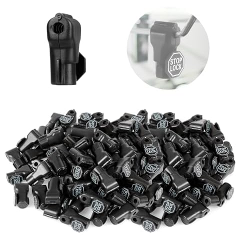 IRONWALLS 200pcs Peg Hook Locks (Black) Cover