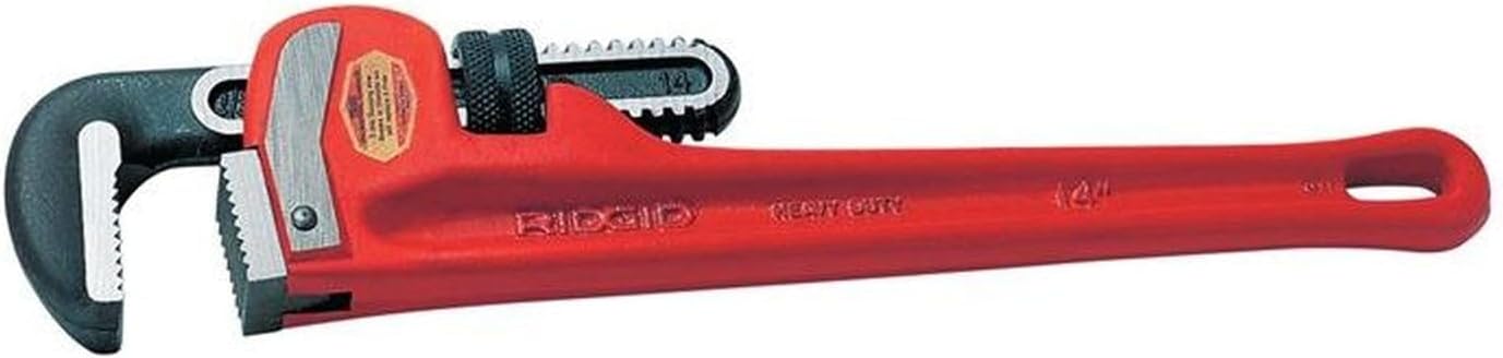 RIDGID 18 in. Straight Pipe Wrench for Heavy-Duty Plumbing, Sturdy Plumbing Pipe Tool with S